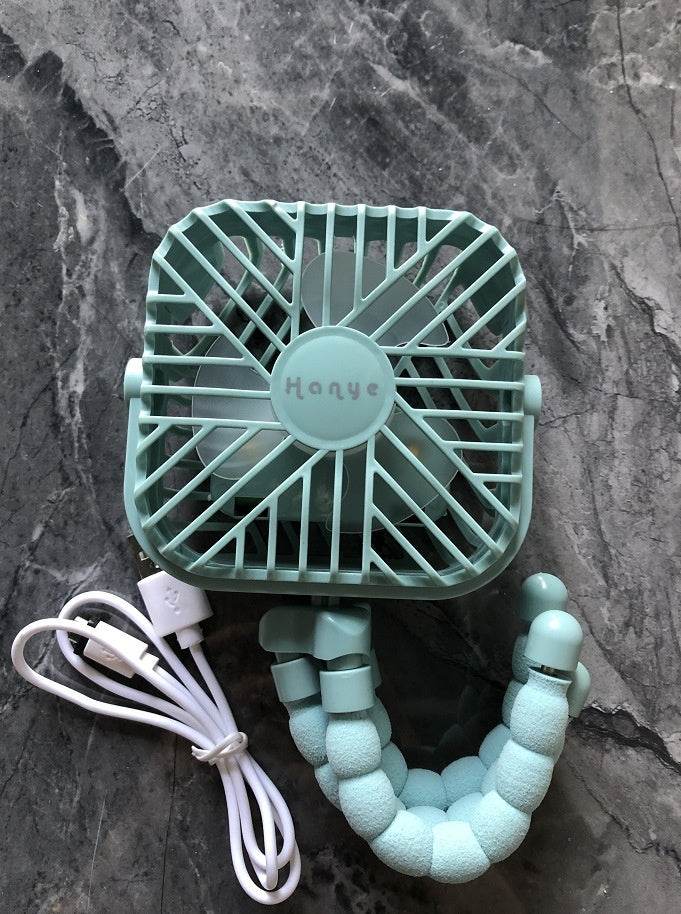 USB Powered summer heat Handheld fan with stand and Night light