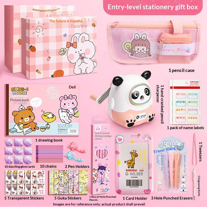 Girls' Kawaii Stationery Gift Box Set – Back-to-School Reward Kit for Elementary Students