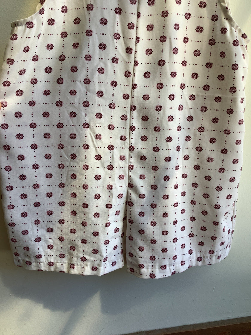 Butterflies in Ballgowns Retro Geometric Floral Short Overalls