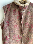 Coldwater Creek Faux Suede Floral Vest