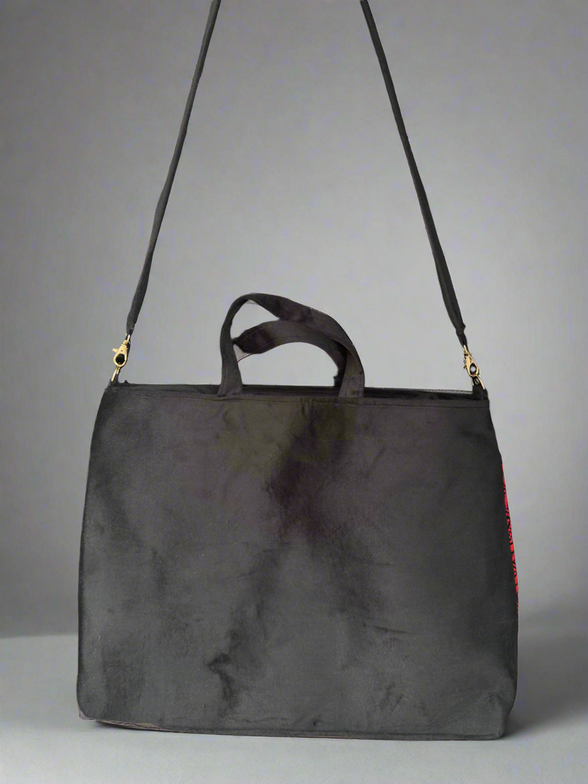 Cross-Body Functional Bags – Tatreez & Kufiya | Zipper & Dual Handles | Palestinian Solidarity