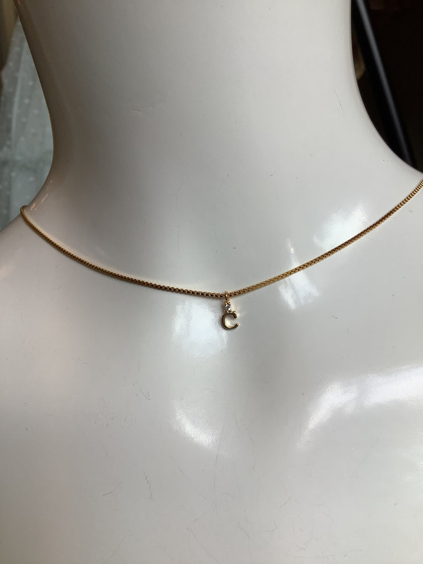 Standout Boutique Gold C Letter Pendant Necklace