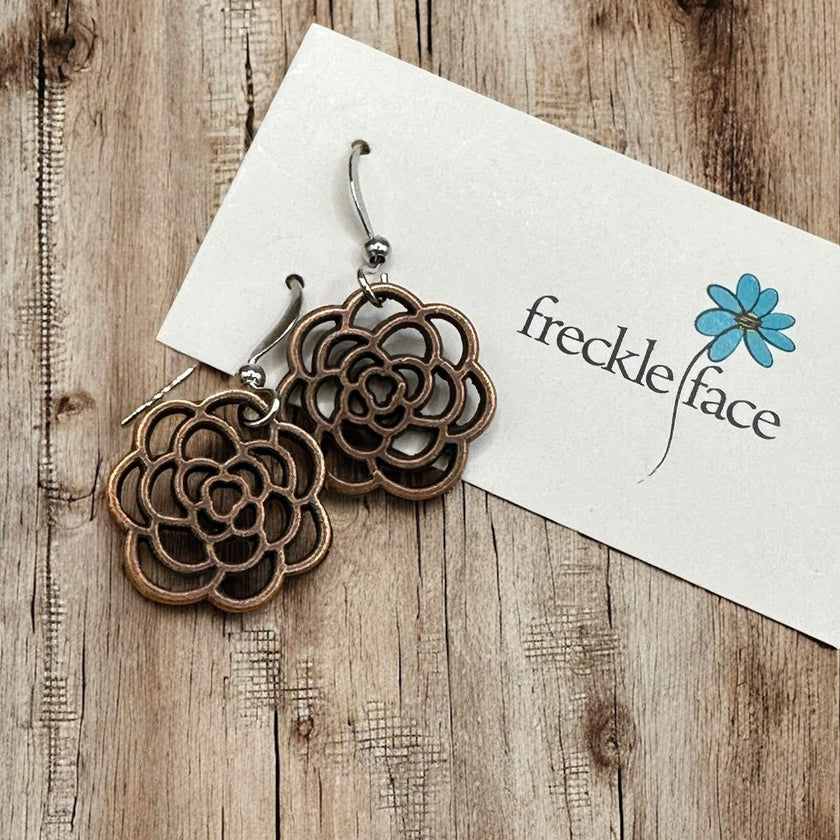 Rose Flower Earrings