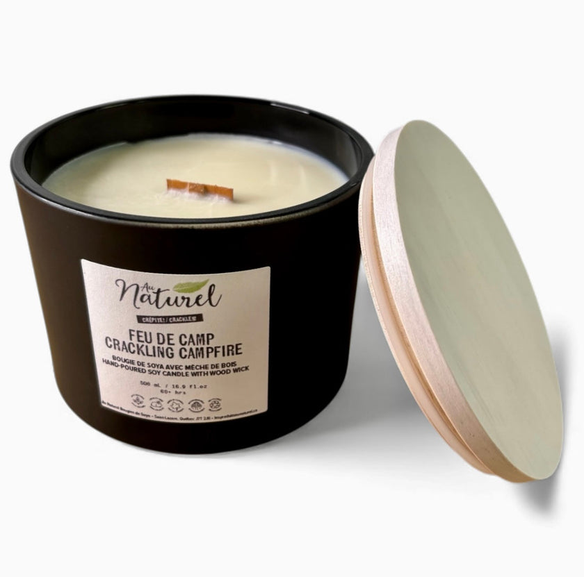 Crackling Campfire Wood Wick Natural Soy Candle