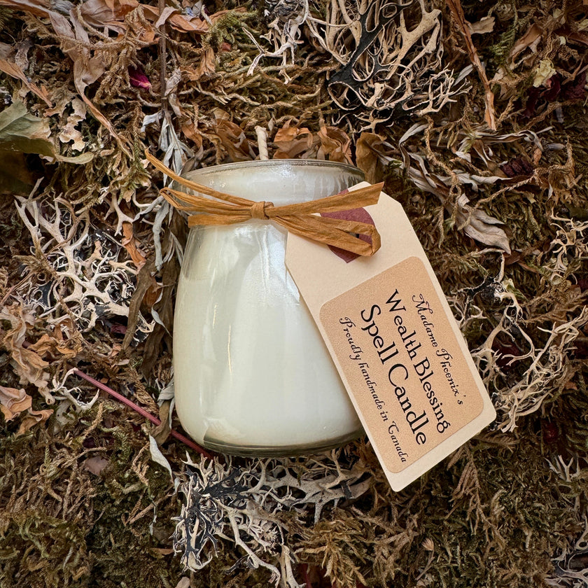 Wealth Blessing Mini Spell Candles with Essential Oil Magical Blend