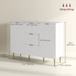 Ellis Modern Kitchen Buffet/Hallway Cabinet with 3 Drawers-White