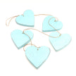 Hanging String Of 5 Wooden Hearts