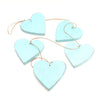 Hanging String Of 5 Wooden Hearts