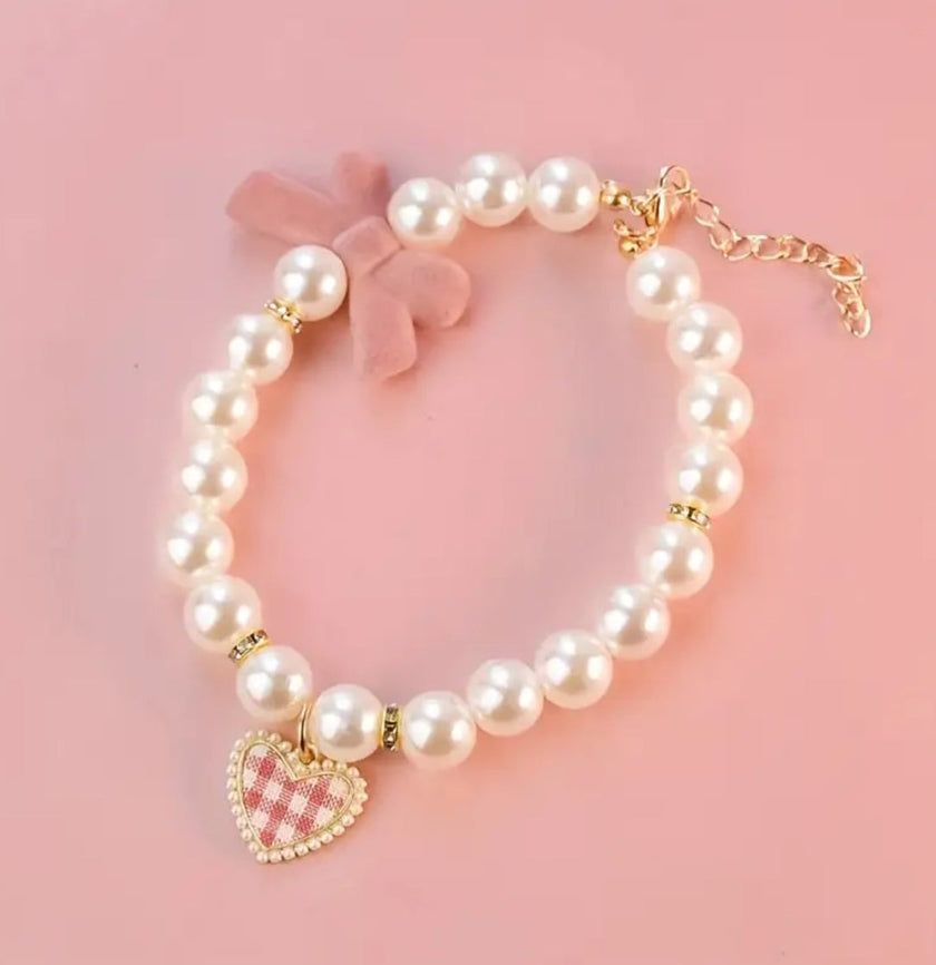 Latoya Dog Collar | Pearl Style Dog Collar