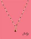 Heart Stone Necklaces in gold - various birthstone colours