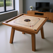 30 Traditional Carrom Board Game Coins (13 Black Coins / 13 Natural Coins / 2 Red Queens / 2 White Strikers)