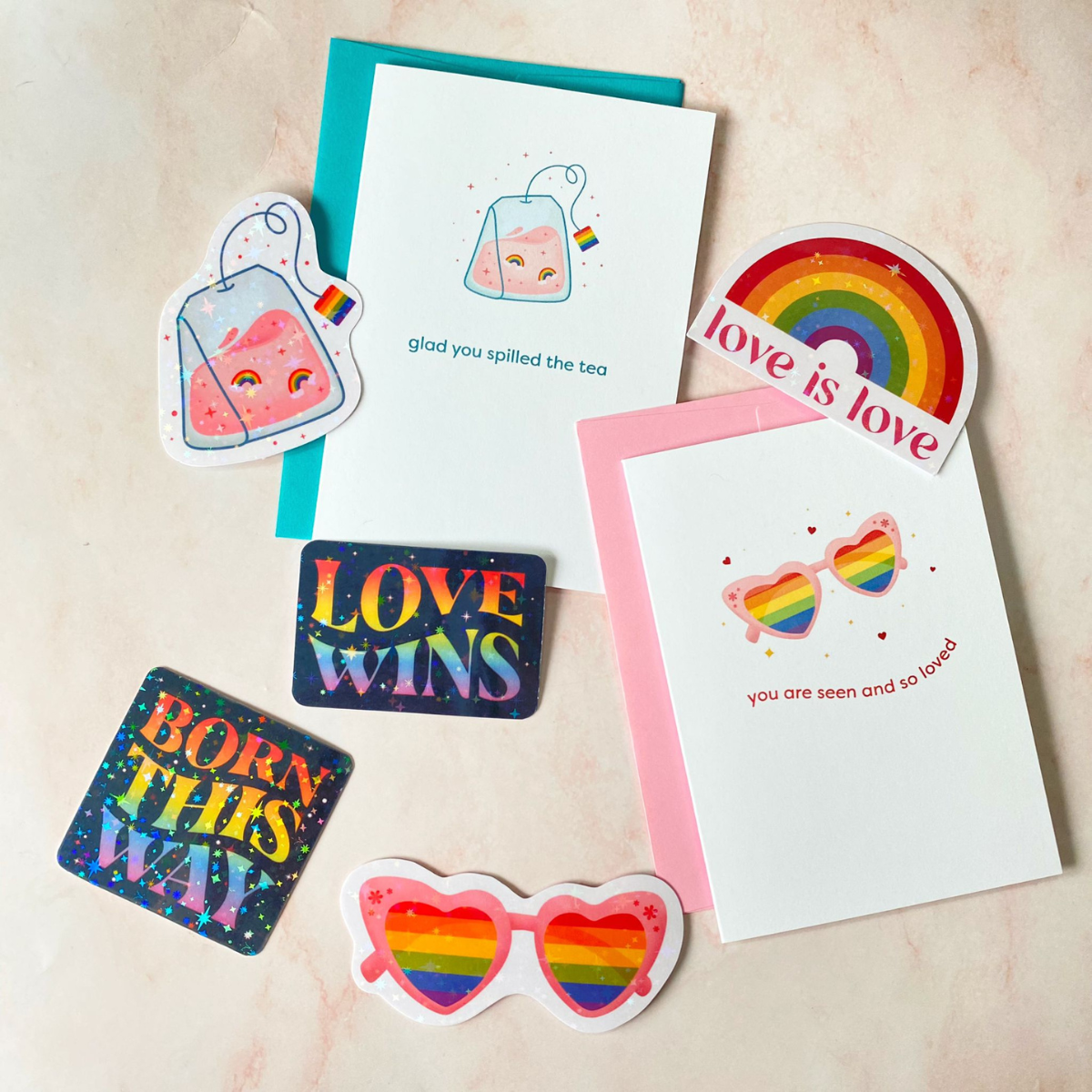 Rainbow Sunglasses | Pride Sticker
