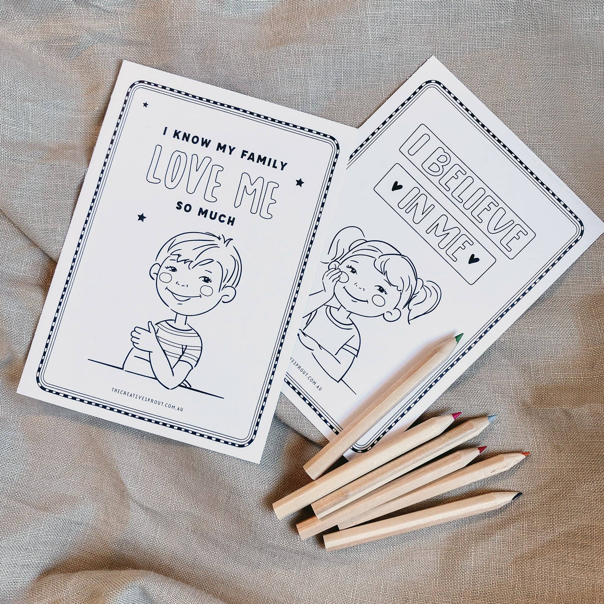 The Creative Sprout - Affirmation Colouring Pages for Kids – Mindfulness Activity