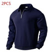 Half Zipper Sweatshirt – Stylish Jacquard Pullover for Youth