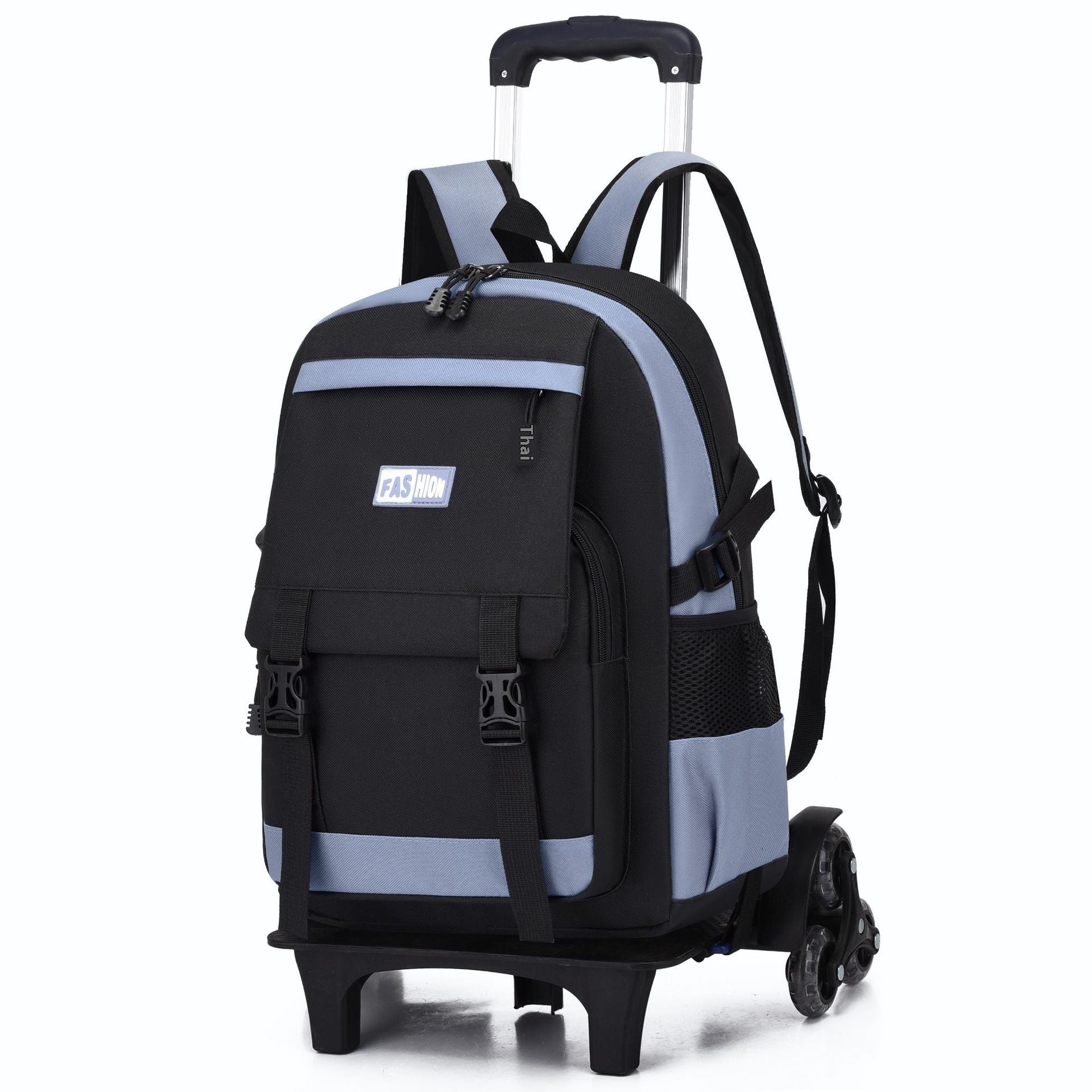 Kids Large Capacity Trolley School Backpack with Wheels – Primary School Pull Rod Bag