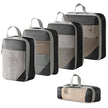 Travel Compression Packing Cubes Set – Mesh Storage Bags for Luggage