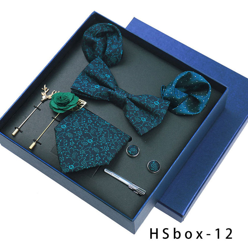 8-Piece Men's Formal Wear Gift Box Set – Bow Tie, Pocket Square, Cufflinks & Tie Clip | Canada & USA