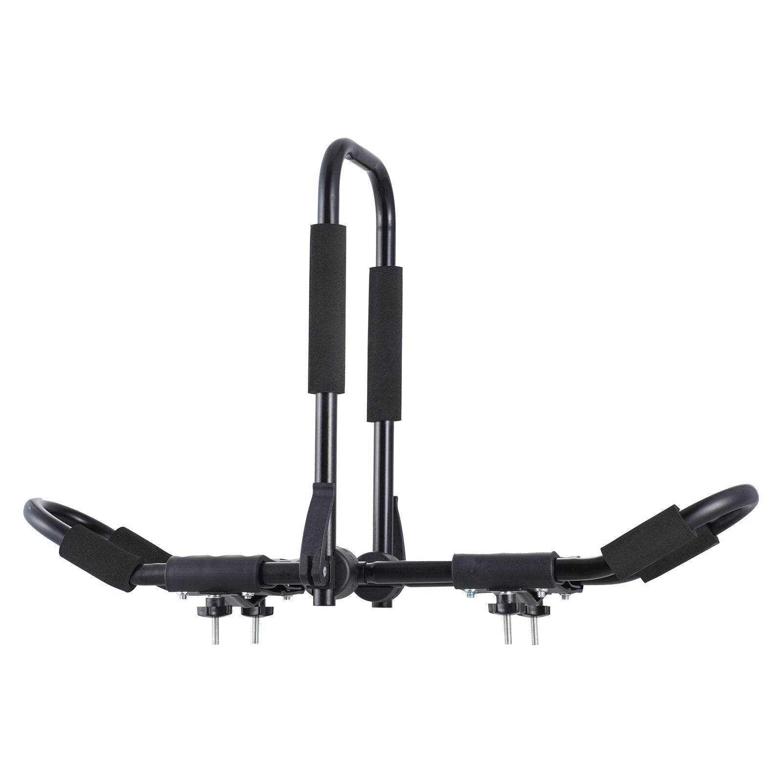 Kayak Roof Rack 1 Pair J-Bar, Soft Roof Rack, Top Mount Tie Down, Carrier For Kayak, Surf Board, Canoe, SUP, Ski Board, Mount On Car, SUV, Truck, 2 Kayaks