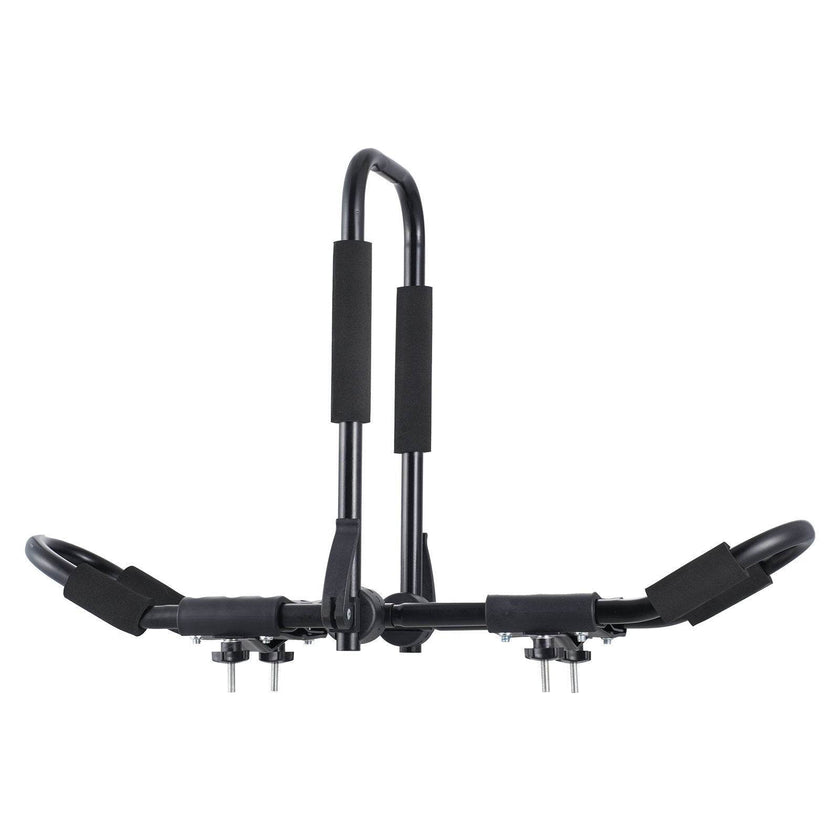 Kayak Roof Rack 1 Pair J-Bar, Soft Roof Rack, Top Mount Tie Down, Carrier For Kayak, Surf Board, Canoe, SUP, Ski Board, Mount On Car, SUV, Truck, 2 Kayaks