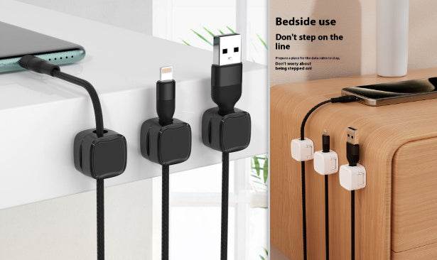 Magnetic Under Desk Cable Management Organizer – Wire & Cord Holder Clips