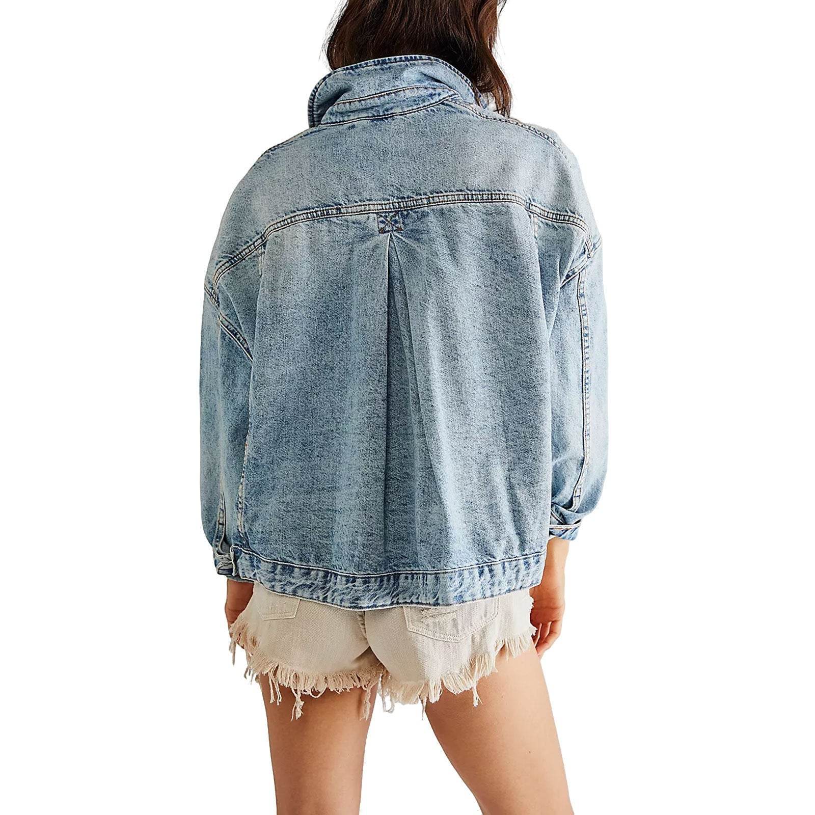 Women's Loose Denim Jacket Casual Fashion Outerwear
