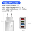 4-Port USB Wall Charger with Quick Charge 3.0 – EU, UK & US Plug | Multi-Colour