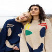 Ugly Christmas Knitted Sweater Women's Long-sleeved Round Neck Yarn-dyed Printed Top Women's