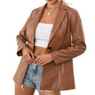 Fashion PU Leather Jacket Leather Blazer jacket Women