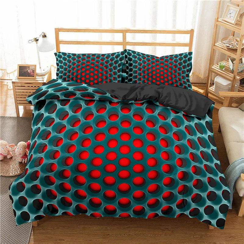 Digital Print Three-piece Bedding Duvet Cover Set