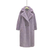 Winter Coats Women – Loose Lapel Medium-Length Polyester Coat