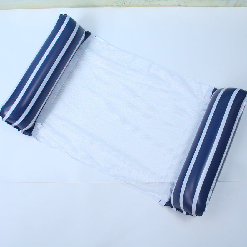 Inflatable Pool Float Lounger – Foldable Striped Floating Row for Adults