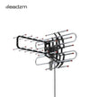 TA-851B 360Rotation UV Dual Frequency 45-860MHz 22-38dB Open Antenna Silver