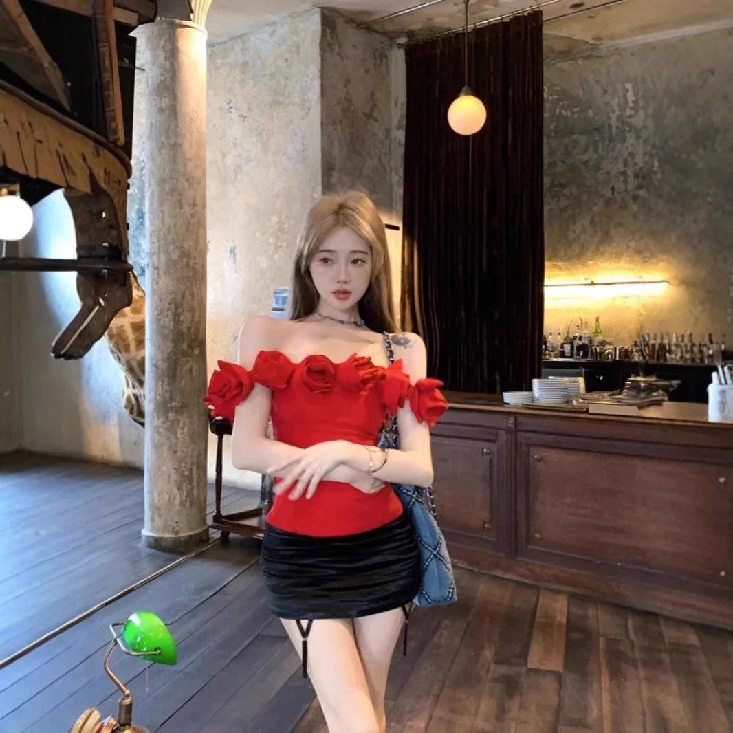 Women's Fashion Short Bandeau Sling Top