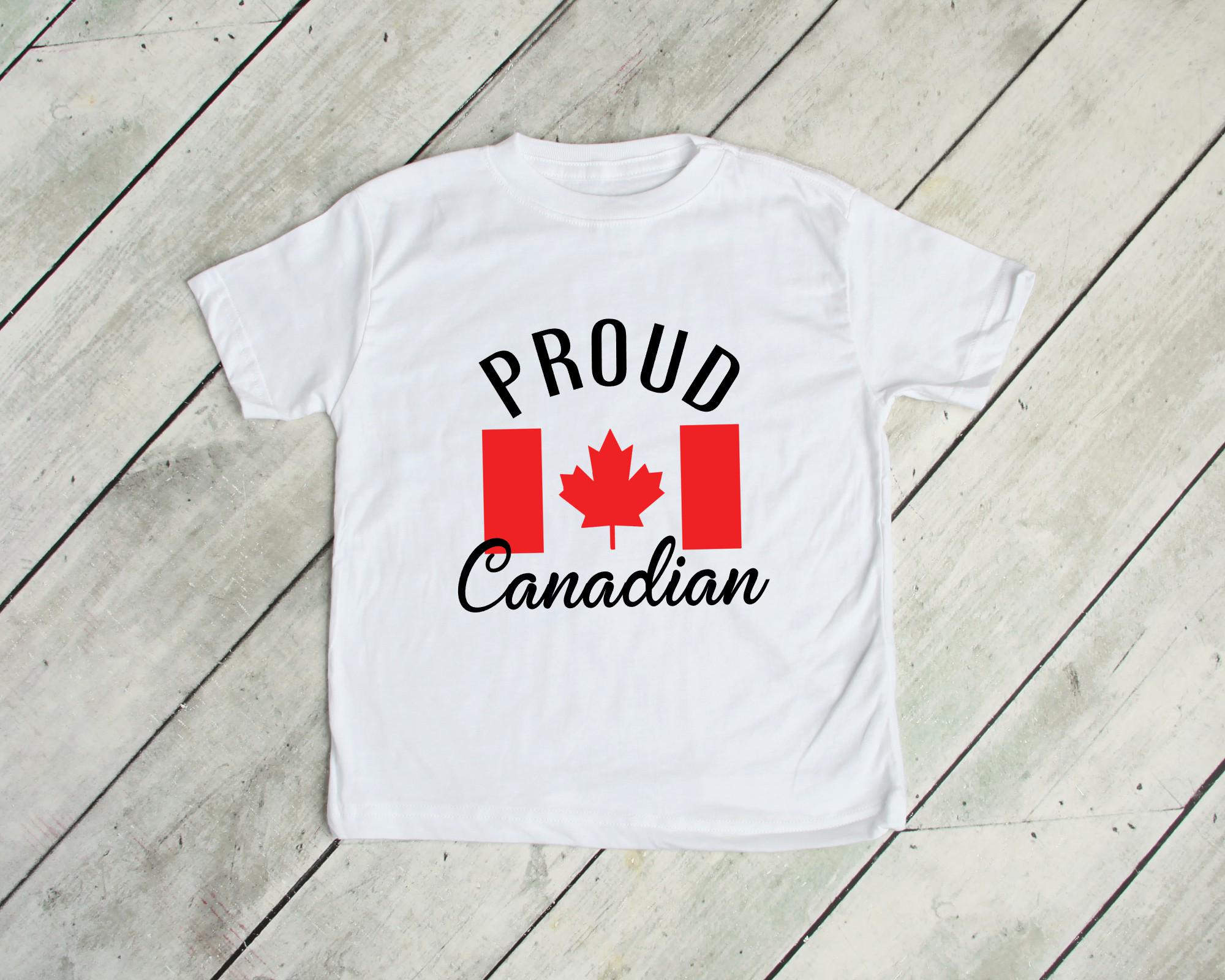 Proud Canadian Baby Bodysuit or Toddler T-Shirt