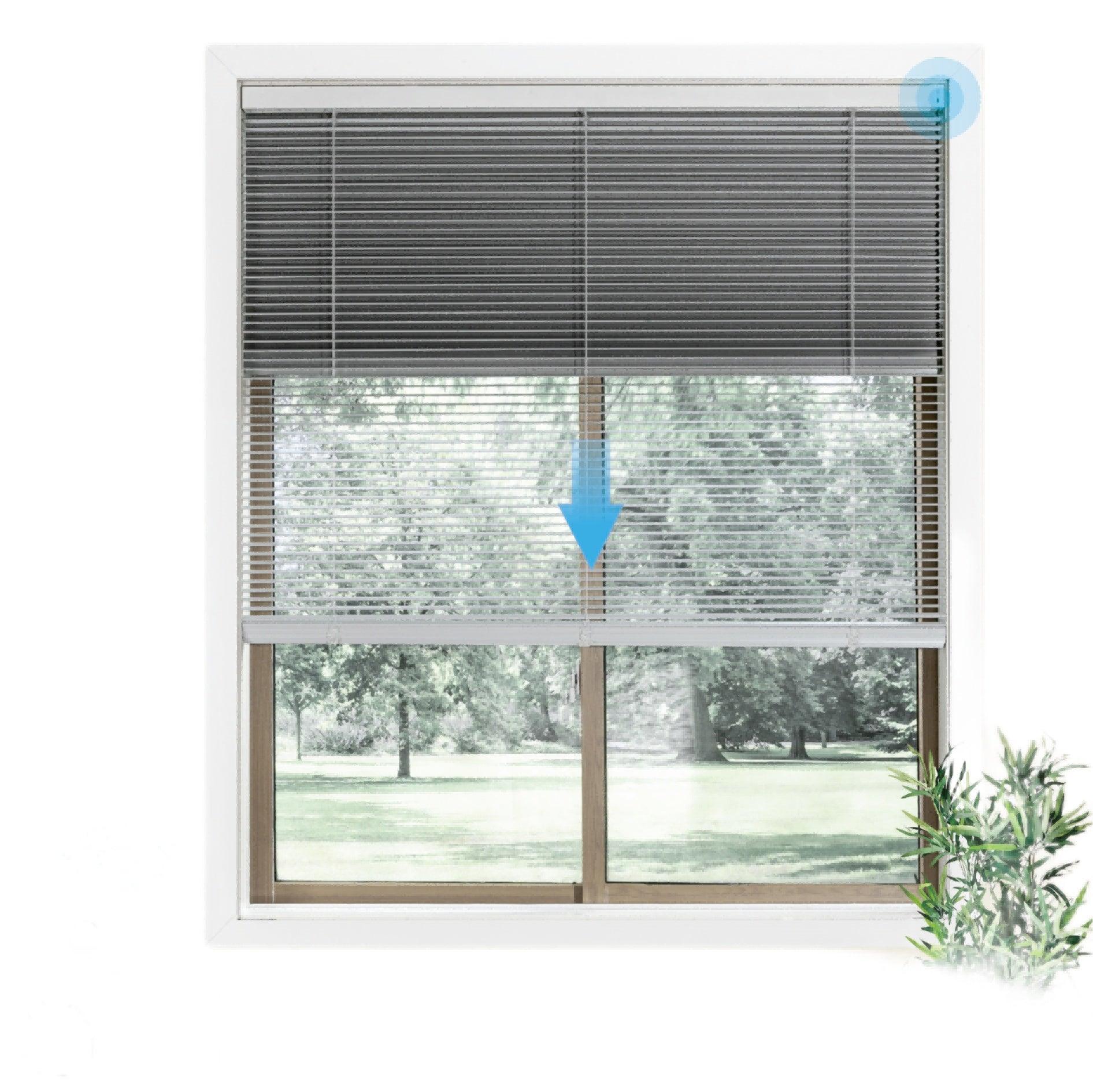 Double Layer Electric Honeycomb Curtain with Solar Charging & 15-Channel Remote, Motorized Blackout Blinds