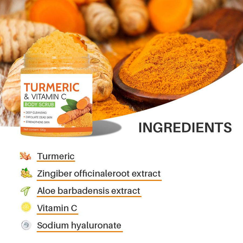 Skin Brightening and Exfoliating Turmeric Vitamin C Body Scrub