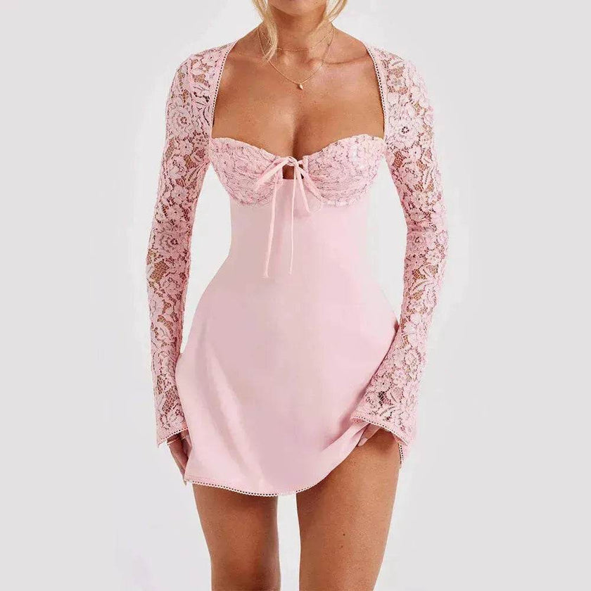 Short  Mini Dress Low Back Mini Dress for Cocktail Evening Party Events.