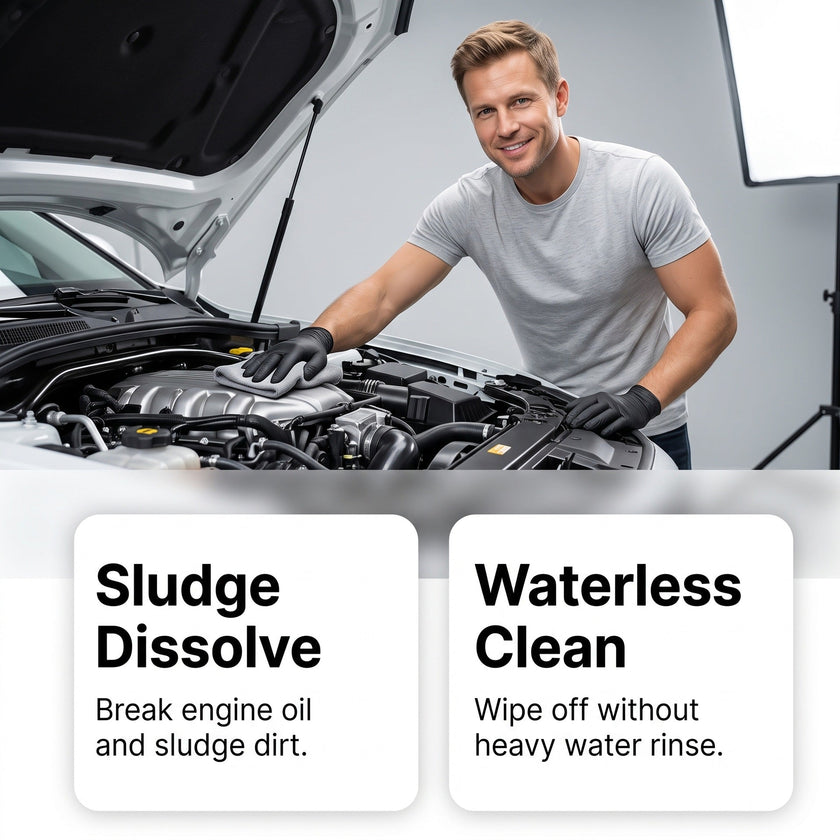 Waterless Engine Compartment Cleaner – Removes Oil & Sludge | Car Engine Degreaser for Canada & USA | 100ml