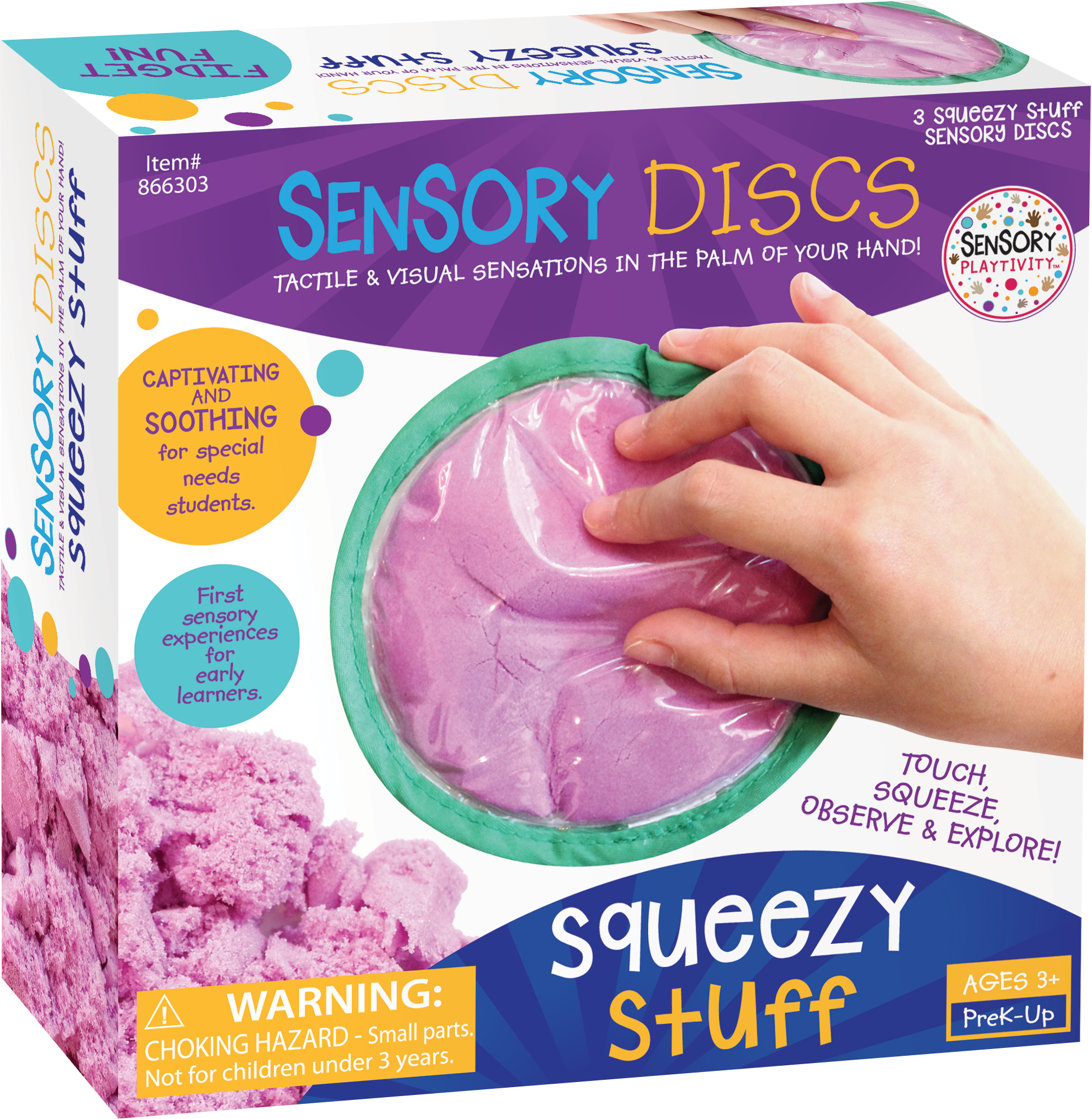 Teacher Created Resources - Sensory Playtivity™ Sensory Discs: Squeezy Stuff - Pack of 3