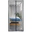Magnetic Insect-Proof Door Curtain – Breathable Mesh Screen, Black & White, 90–120cm