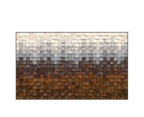 Handmade Cork Mosaic Wall Art – 3D Hanging Painting