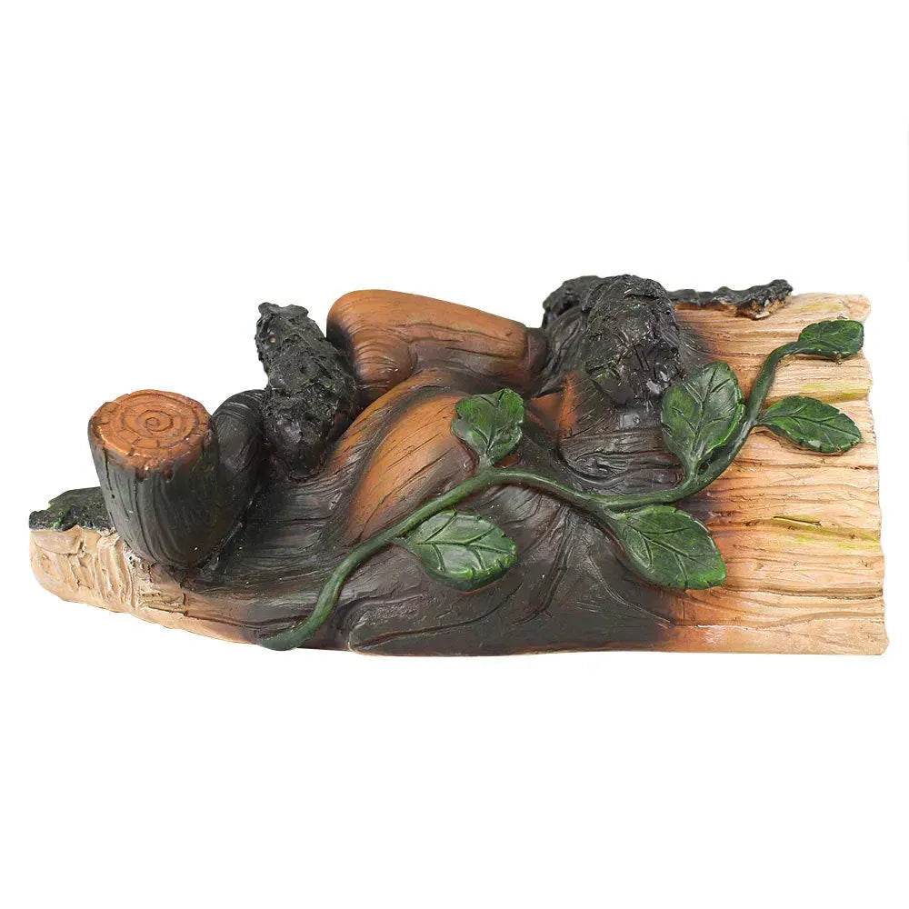 Smoker Man Wooden Resin Craft Ornaments Wall Decor