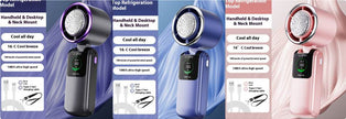 New Ice Pack High-Speed Handheld Eletirc Fan Speed Adjustable Folding Mini Fan Portable Outdoor Hanging Neck Small Fan