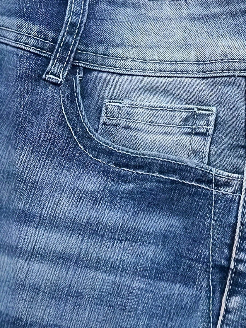 Denim Bell Bottoms – Women’s Retro Flare Stretch Jeans