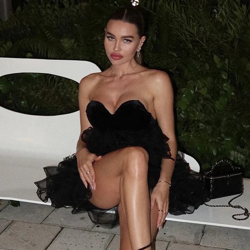 Backless Dress Pettiskirt Slim Tube Top Dress