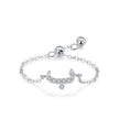 S925 Sterling Silver Niche Style Arabic Letters Pull-out Chain All-match Stackable