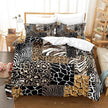 Animal Fur Grain Digital Print Duvet Cover Three-piece Bedding Set