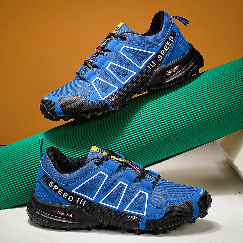 Men's Hiking Shoes – Ultra-Light, Breathable & Shock-Absorbing | Black, Blue, Red, Green | EU 36–48
