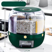 360° Rotating Rice & Grain Storage Container – Sealed Cereal Dispenser with Moisture-Proof Design
