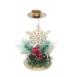 Christmas Candlestick Golden Wrought Iron Window Decoration